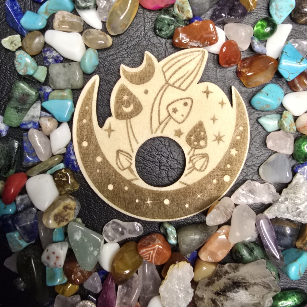 Mushroom Moon Crystal Sphere Stand